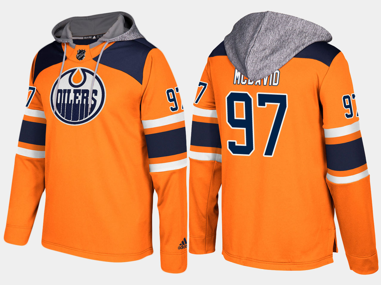 Men NHL Edmonton oilers #97 connor mcdavid orange hoodie->new orleans saints->NFL Jersey